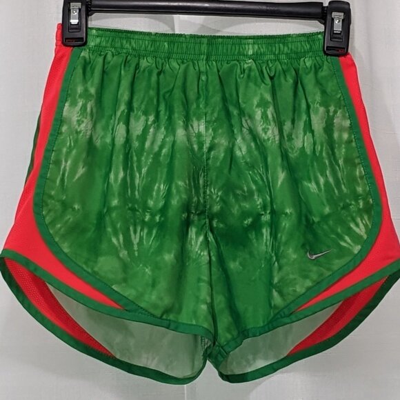- Nike Dri-Fit Tempo Running Shorts Women's Green  Red Athletic Size XS - Picture 1 of 6